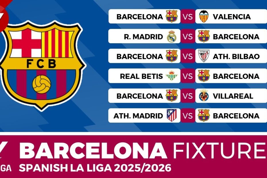 Barcelona FC 2025-26 Season: Complete Fixture List and Live Stream
